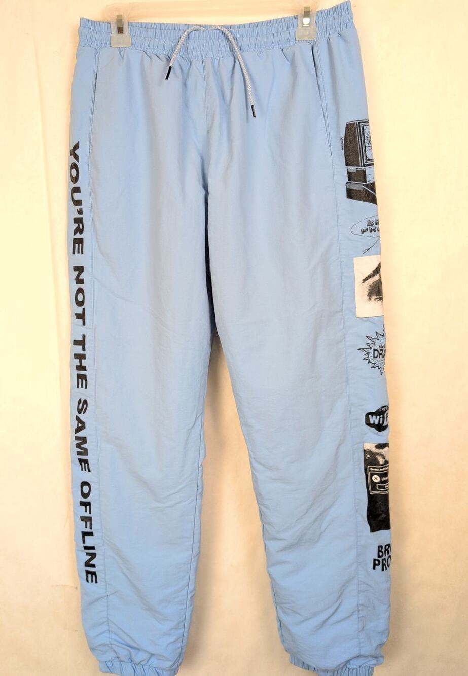 Broken Promises Social Media Drama nylon track pants Size Large Streetwear